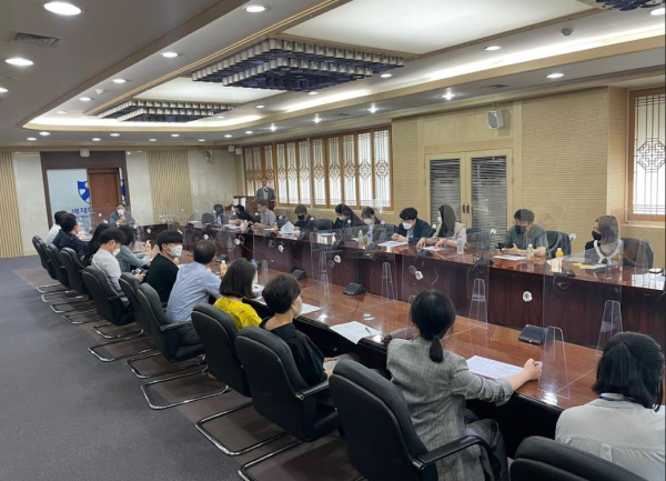 지난 6월 김선재 배재대 총장 등이 참석한 가운데 학과장 대상 대학주도형 분야 자체특성화사업 설명회 모습