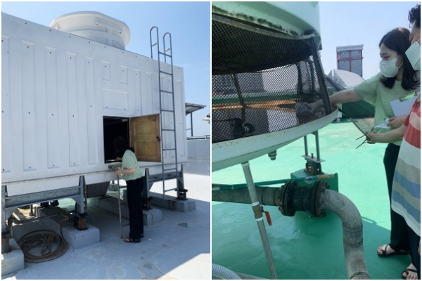 다중이용시설 레지오넬라균 수질검사 실시 사진