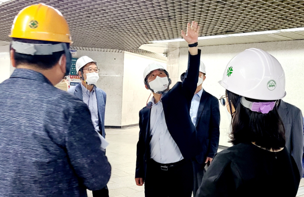 서철모 서구청장, 대덕지하보도 민·관 합동점검