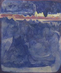 하욱성, 《생성Ⅴ(生成Ⅴ）》, 한지에 석채，72.7 x 60.6cm, 2021