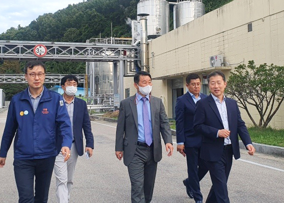 서철모 서구청장 (주)맥키스컴퍼니 방문 모습