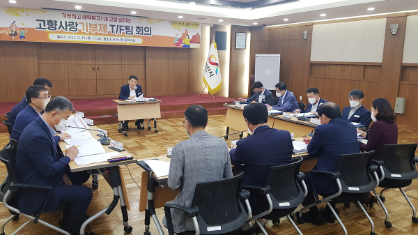 지난 29일 서산시청 중회의실에서 고향사랑기부제 T/F팀 회의가 개최됐다