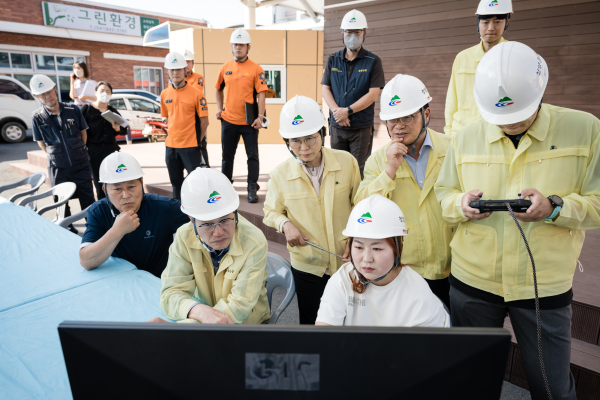 김돈곤 청양군수 ‘국가 안전 대진단’ 현장점검 모습
