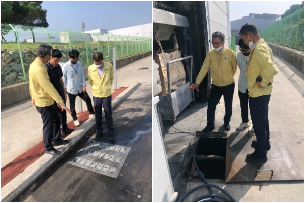 오토밸리 산업단지 환경오염물질 배출사업장 합동점검 실시 모습