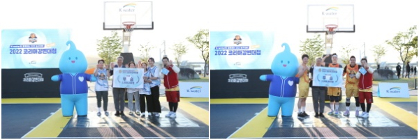 (좌)여성부 우승시상식, (우) 일반부 우승시상식 모습