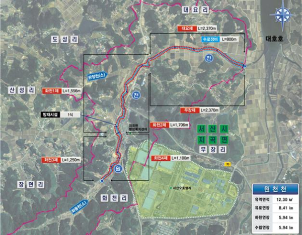 원천지구 종합정비계획도