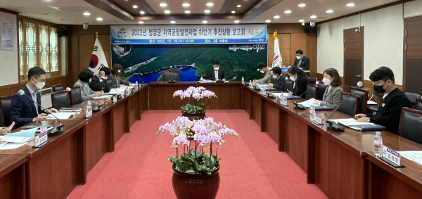 지역균형발전사업 하반기 추진상황 논의 보고회 개최 모습