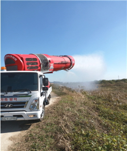 AI 방역 활동 장면