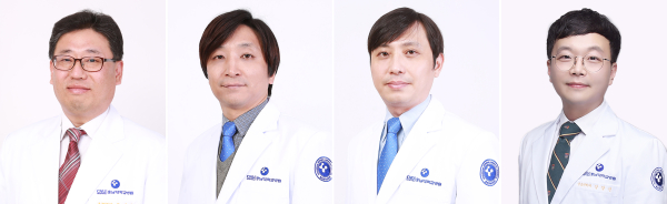 왼쪽부터 충남대학교병원 응급의학과 유연호 교수, 박정수 교수, 민진홍 교수(세종충남대학교병원), 강창신 교수
