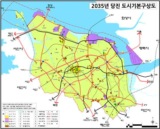 2035년 당진시 도시기본 구상도.