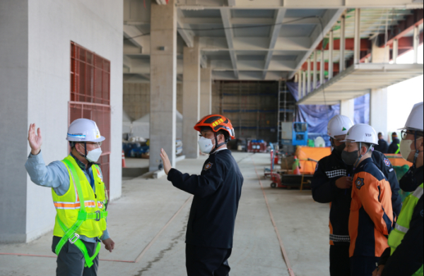 최용철 본부장, 공사장·요양원 현장 방문