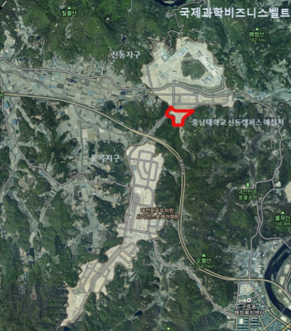 충남대학교 신동캠퍼스 예정지