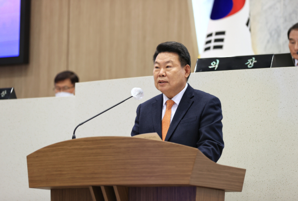 오성환 당진시장, 시정연설  모습