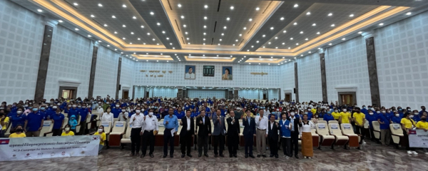 2022년 캄보디아 사업 비전염성질환 예방 캠페인 개최 단체사진