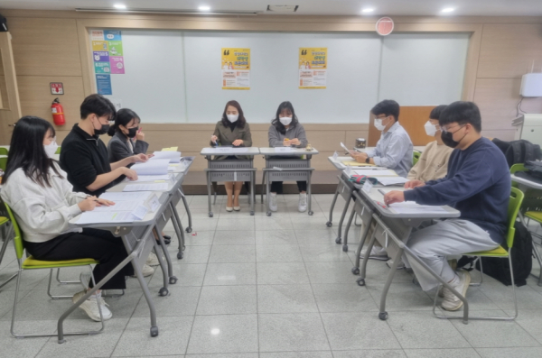 제13회 한밭대학교 대학생 토론대회 진행 모습