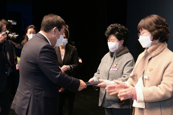 세종시 자원봉사자대회 유공자 표창 모습