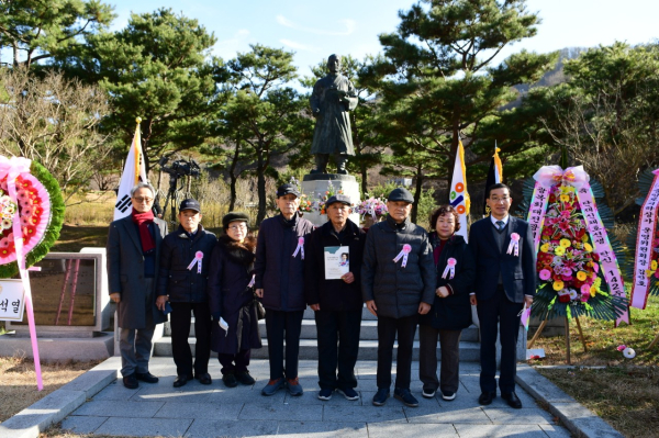 88일 어남동 단재 신채호 선생 생가지에서 신채호 선생 탄신 142주년 기념식 개최 모습