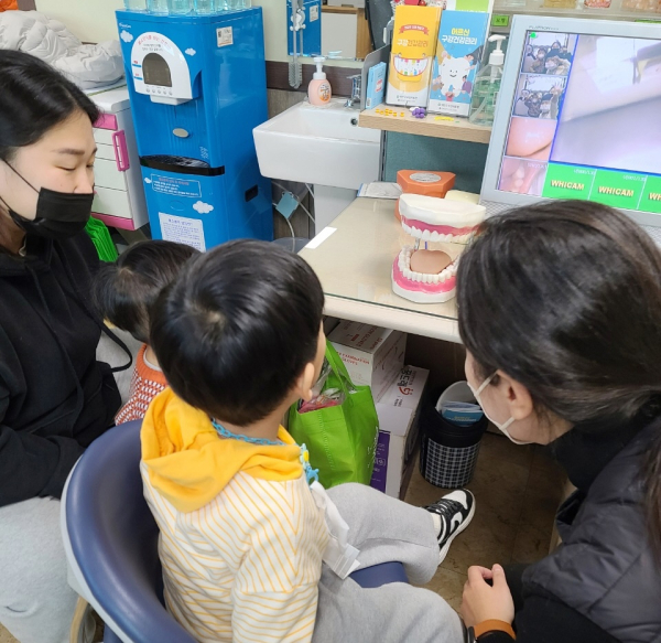 ‘화목한 구강보건실 체험교실’ 운영 모습.