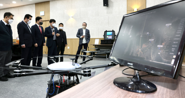 원산도 우체국 드론배송 서비스 시연회 개최