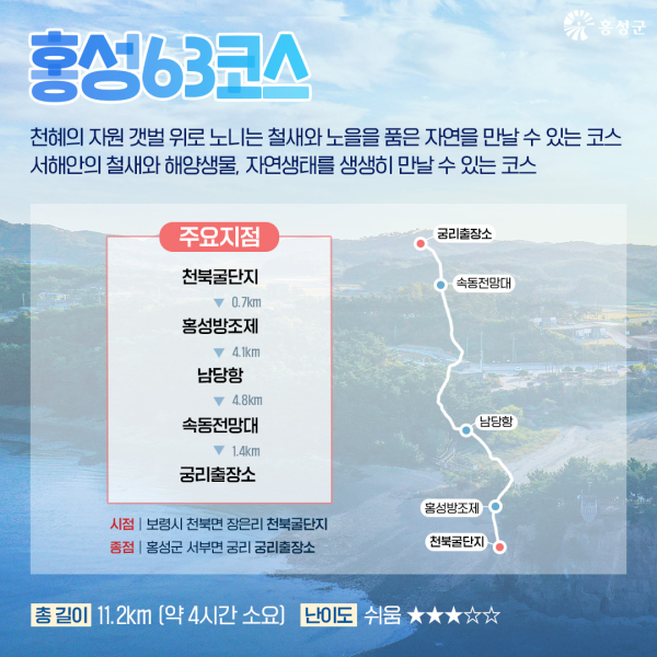 홍성군, 코리아둘레길 쉼터운영 및 프로그램 지원사업 공모 선정