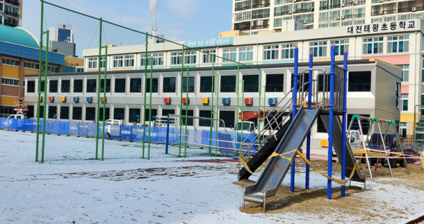 2021년부터 시작된 그린스마트 스쿨 사업의 본격 공사 시작