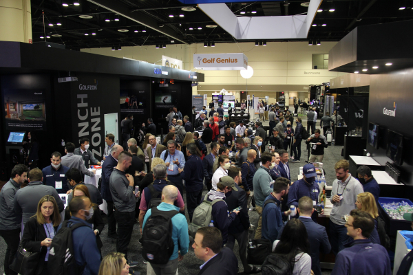 지난 2022 PGA 머천다이즈 쇼의 골프존 부스 모습.