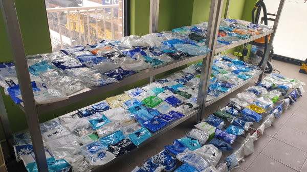 수거된 아이스팩 세척 후 모습