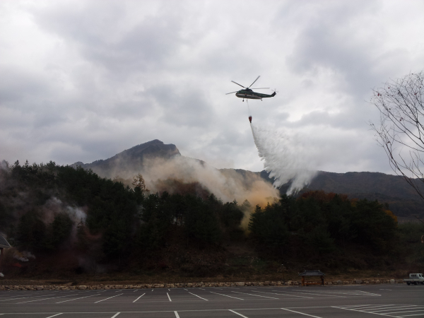 충남도, 산불 진화 헬기 3대 배치