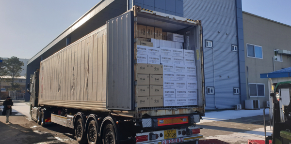 농특산품 수출 컨테이너