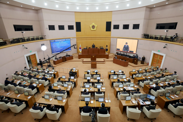 대전시의회 본회의장 모습.