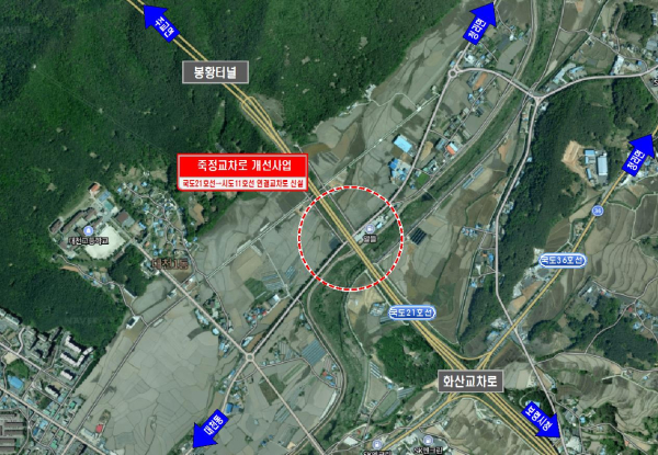 죽정교차로 사업 위치도