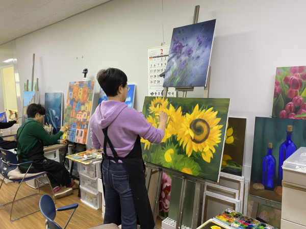 서양화 수업 모습