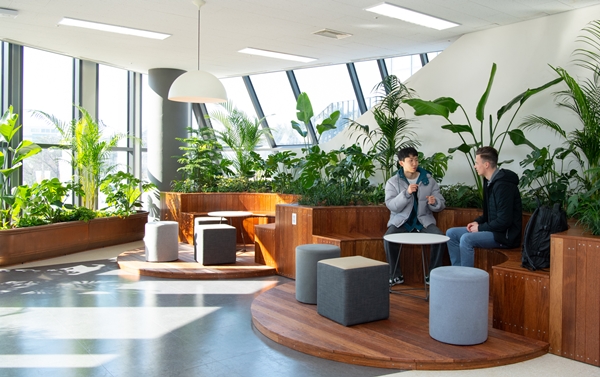 충남대 중앙도서관 실내정원 작은아우름 모습