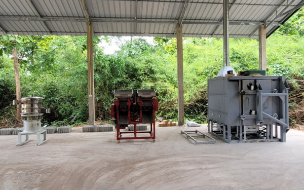 라오스 수파누봉대학교에 설치한 석회비료 파이롯트 생산시설