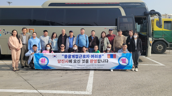 몽골 외국인 계절근로자 10일 1차 입국 모습