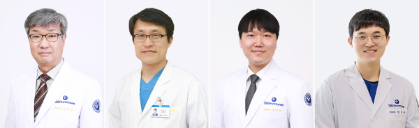 왼쪽부터 고현송 교수, 권현조 교수, 정은오 교수, 양기윤 전공