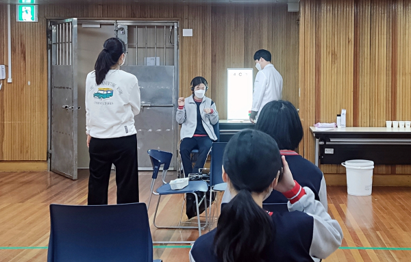 대전충남지부,대산학교(법무부 소년원)건강검진 진행 모습