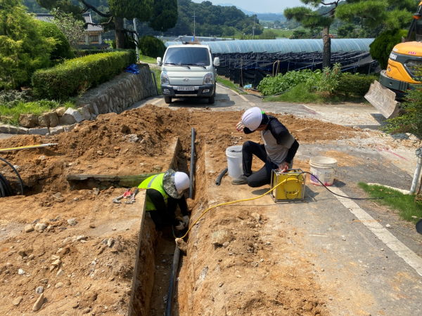지난해 추진한 농어촌상수도(홍북) 공사