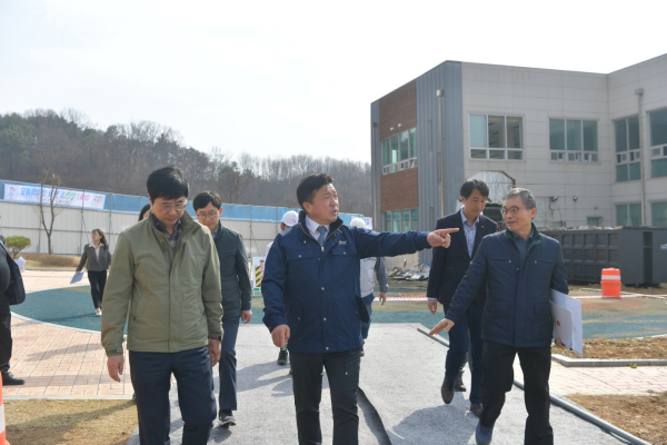 최재구 예산군수 예산군립도서관 증축 현장 방문