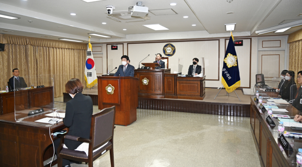 대전중구의회 제249회 임시회 개회 모습