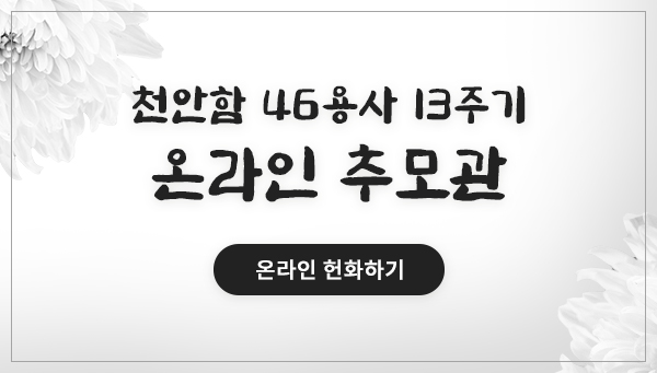 천안함 46용사 13주기 천안시 온라인 추모관 화면