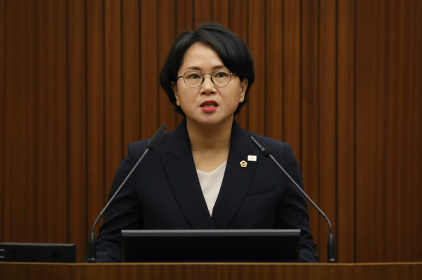 5분 발언하는 박란희 세종시의회 부의장