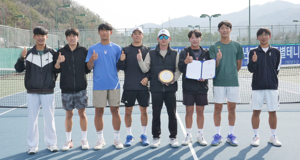 단체전 1위 선수들 기념촬영