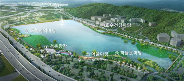 천호지 수변경관 개선사업 종합계획도.