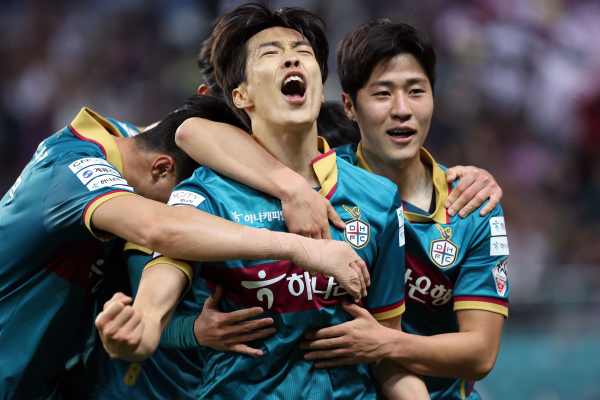 대전하나시티즌, FC서울전 골세레모니 모습