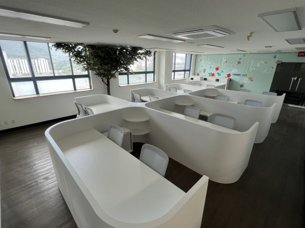 한밭대학교 산학연협동관 창업동아리실 내부 모습