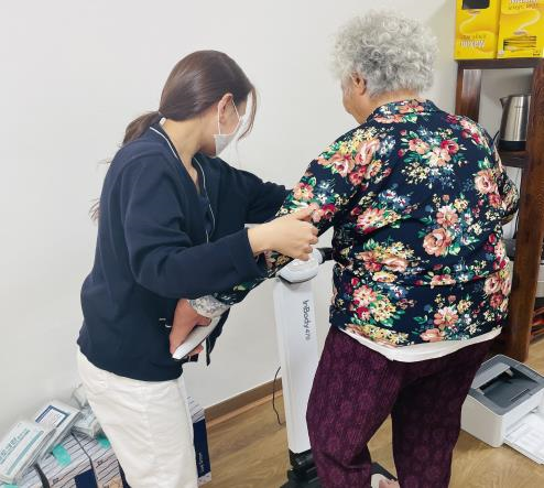 달려라 송간호사 경로당 검사 (인바디)