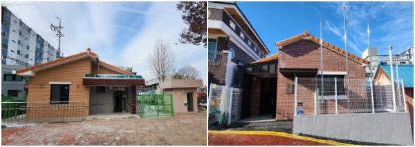 (좌) 원대경로당 전경, (우) 대신경로당 전경