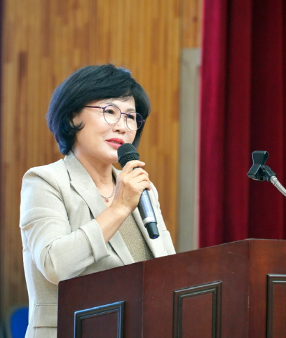 김인식 대전시사회서비스원 원장이 청렴·윤리·인권 실천 선언식에서 인사말을 하고 있다.