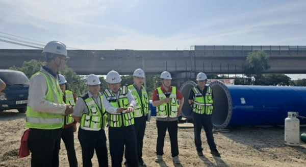 논산 원봉지구 수리시설개보수사업 현장점검 사진